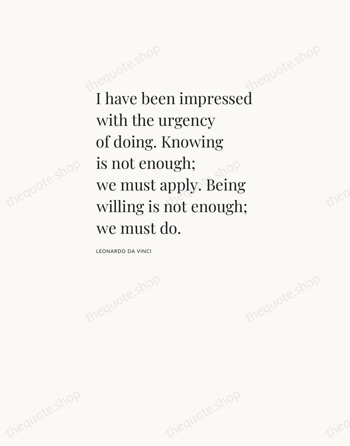 I have been impressed with the urgency of doing. Knowing is not… — Leonardo da Vinci — Asymmetric Left