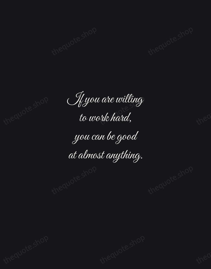 If you are willing to work hard, you can be good at… — Charlie Munger — Night Script