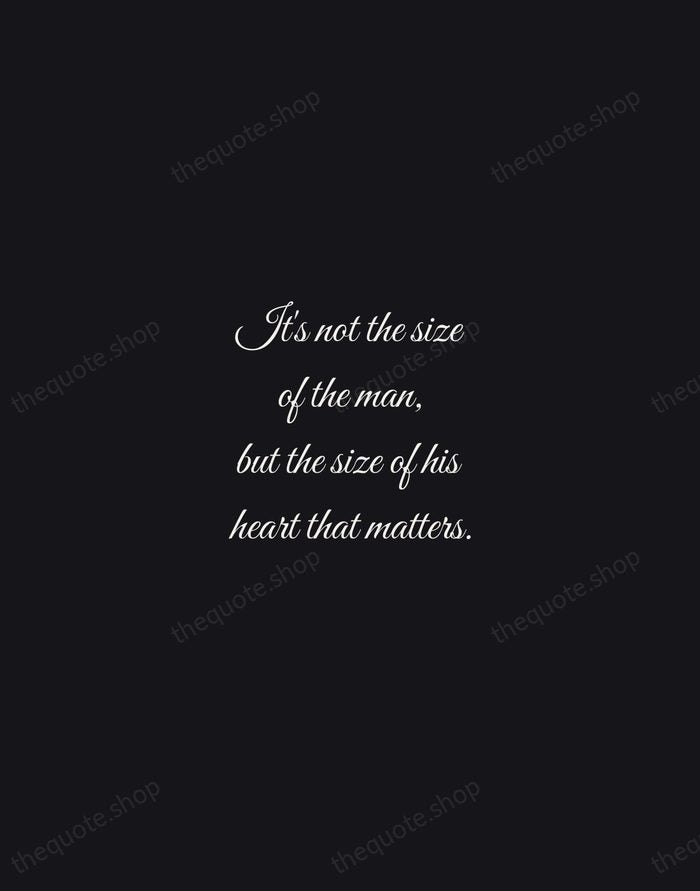 It's not the size of the man, but the size of his… — Evander Holyfield — Night Script