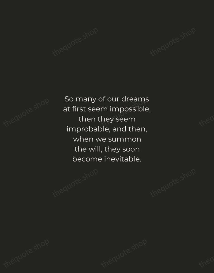 So many of our dreams at first seem impossible, then they seem… — Christopher Reeve — Tracked Caps Unsigned