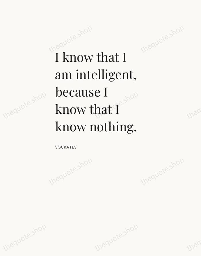 I know that I am intelligent, because I know that I know… — Socrates — Asymmetric Left