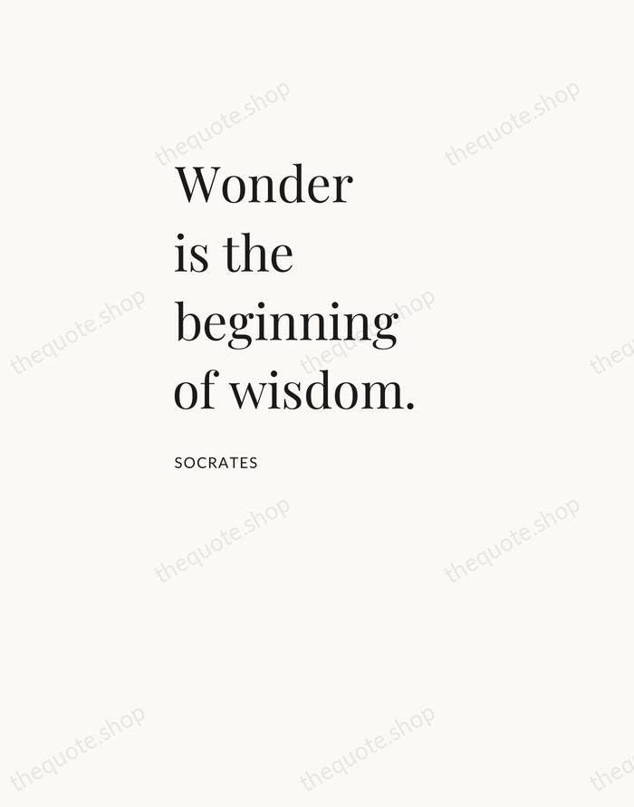Wonder is the beginning of wisdom. — Socrates — Asymmetric Left