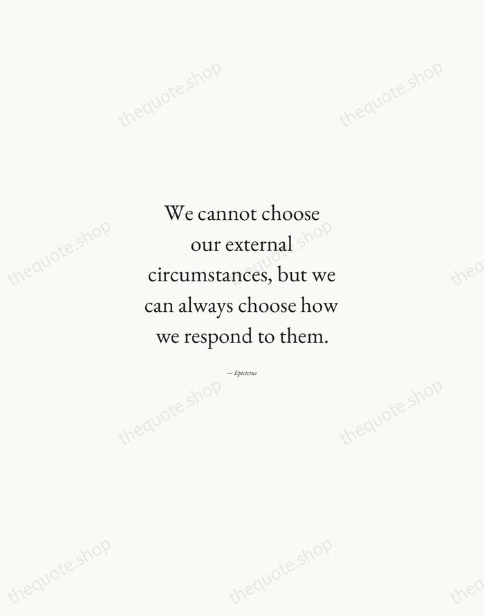 We cannot choose our external circumstances, but we can always choose how… — Epictetus — Quiet Garamond