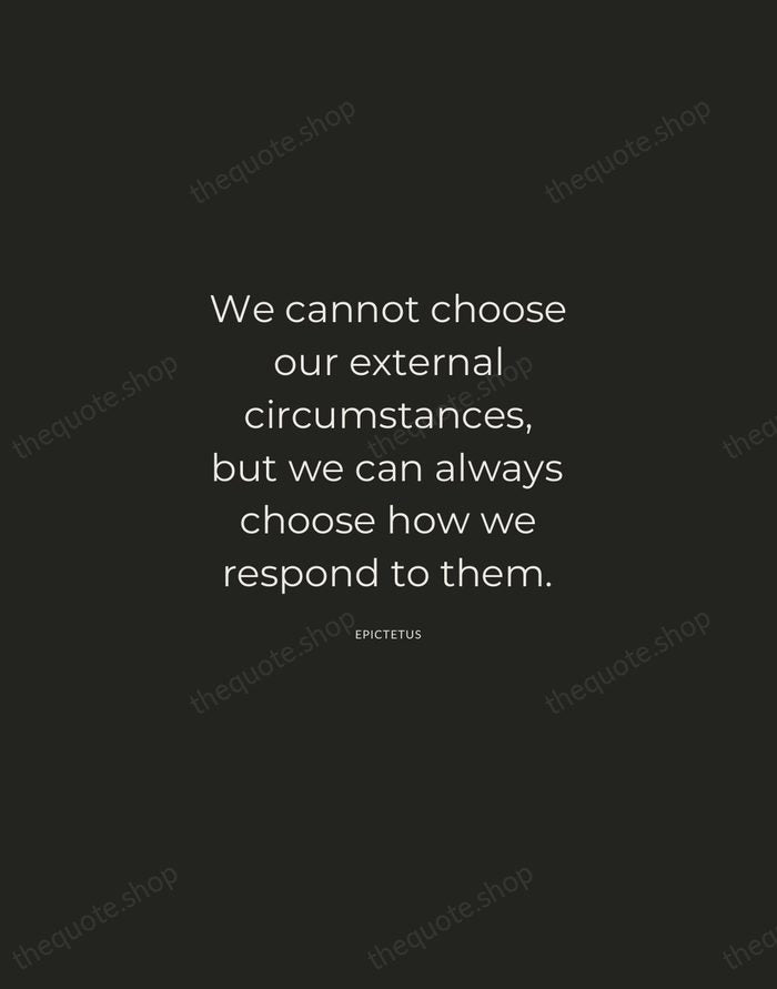 We cannot choose our external circumstances, but we can always choose how… — Epictetus — Charcoal Sans