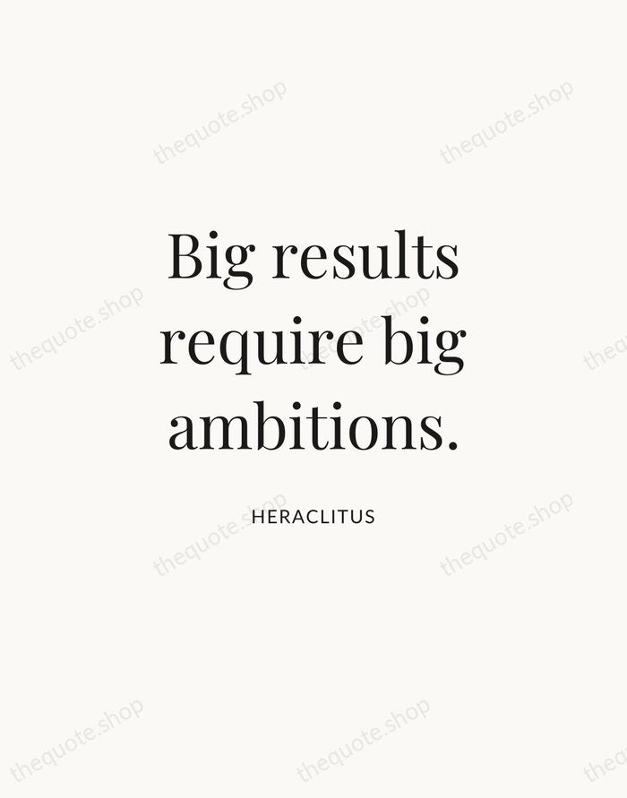 Big results require big ambitions. — Heraclitus | Printable Wall Art — Atelier Serif