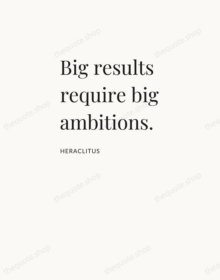 Big results require big ambitions. — Heraclitus — Asymmetric Left