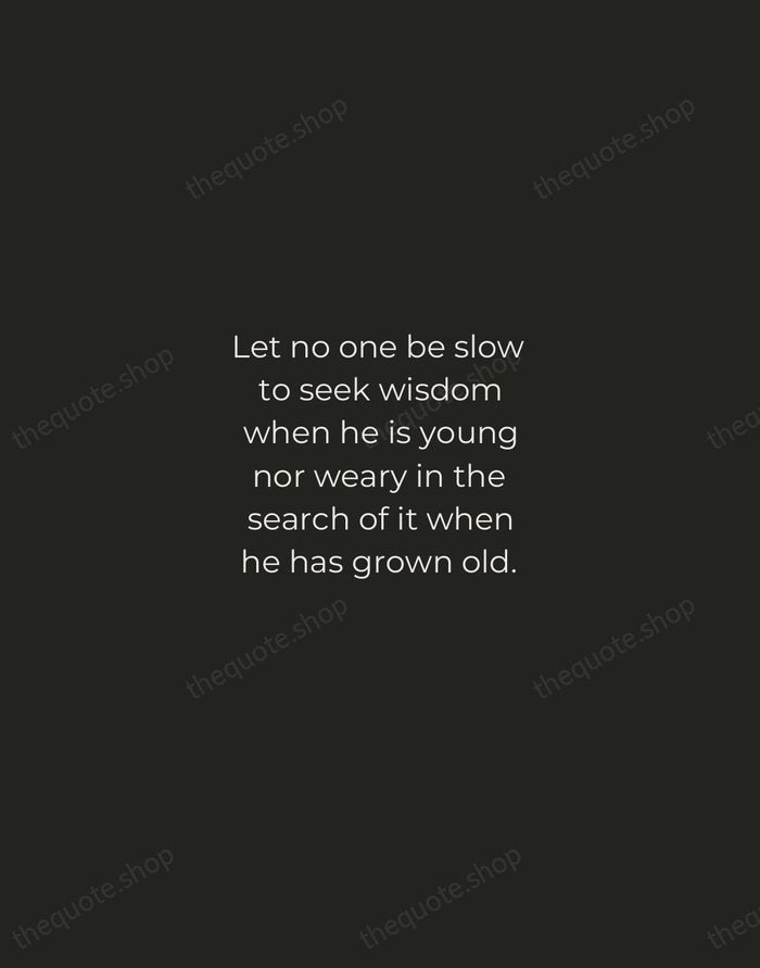 Let no one be slow to seek wisdom when he is young… — Epicurus — Tracked Caps Unsigned