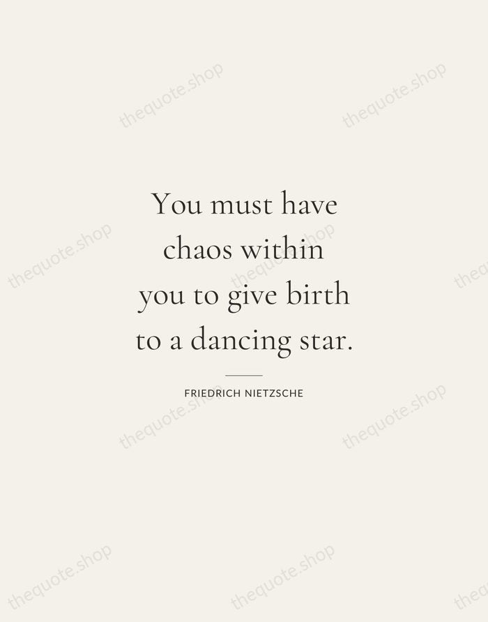 You must have chaos within you to give birth to a dancing… — Friedrich Nietzsche — Gallery Rule