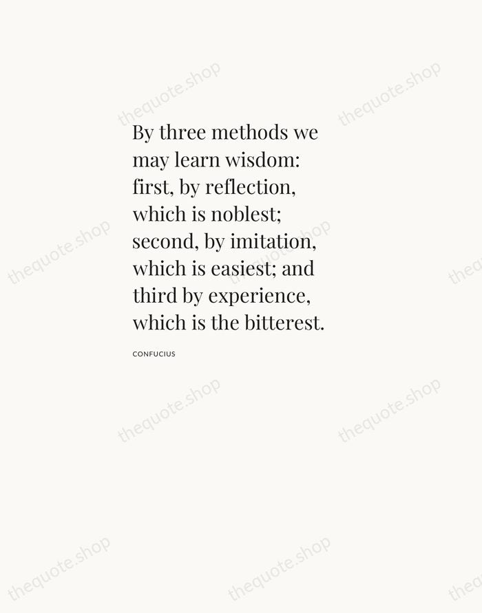 By three methods we may learn wisdom: first, by reflection, which is… — Confucius — Asymmetric Left