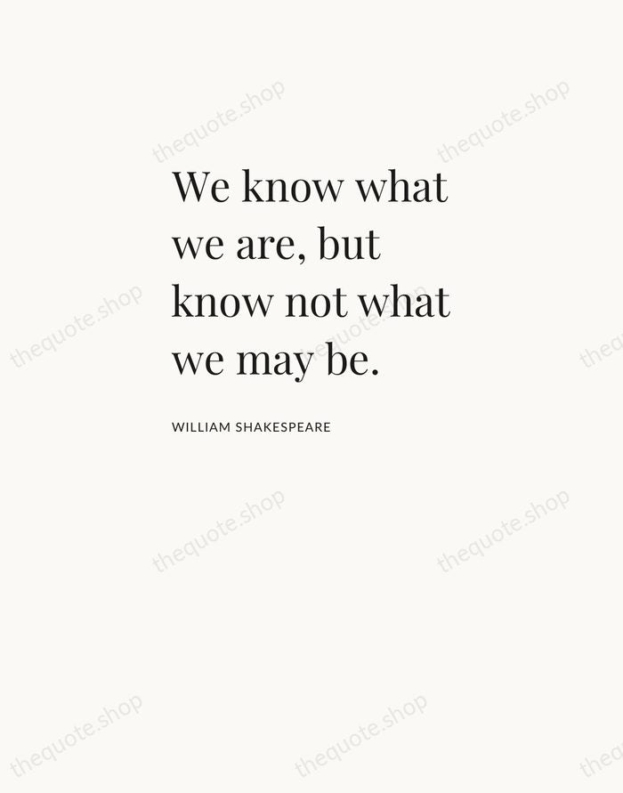 We know what we are, but know not what we may be. — William Shakespeare — Asymmetric Left