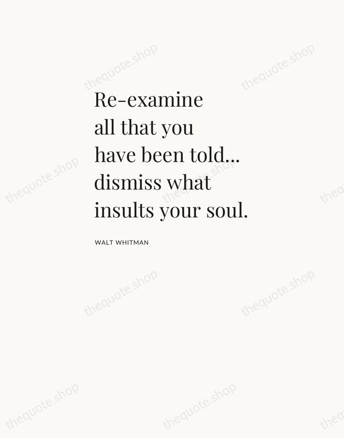 Re-examine all that you have been told... dismiss what insults your soul. — Walt Whitman — Asymmetric Left