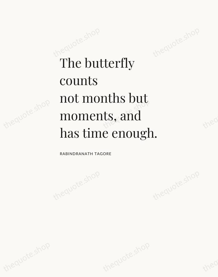 The butterfly counts not months but moments, and has time enough. — Rabindranath Tagore — Asymmetric Left