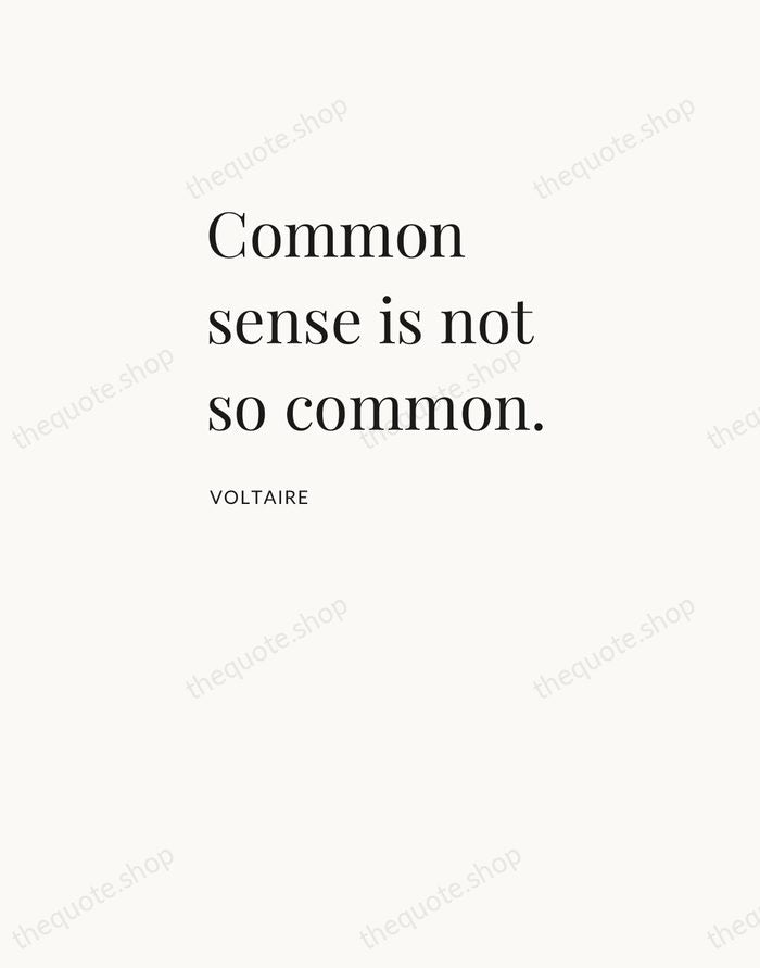 Common sense is not so common. — Voltaire — Asymmetric Left