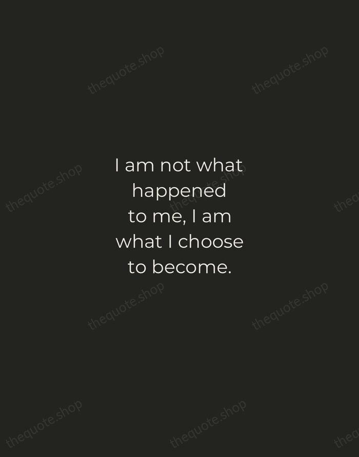 I am not what happened to me, I am what I choose… — Carl Jung — Tracked Caps Unsigned