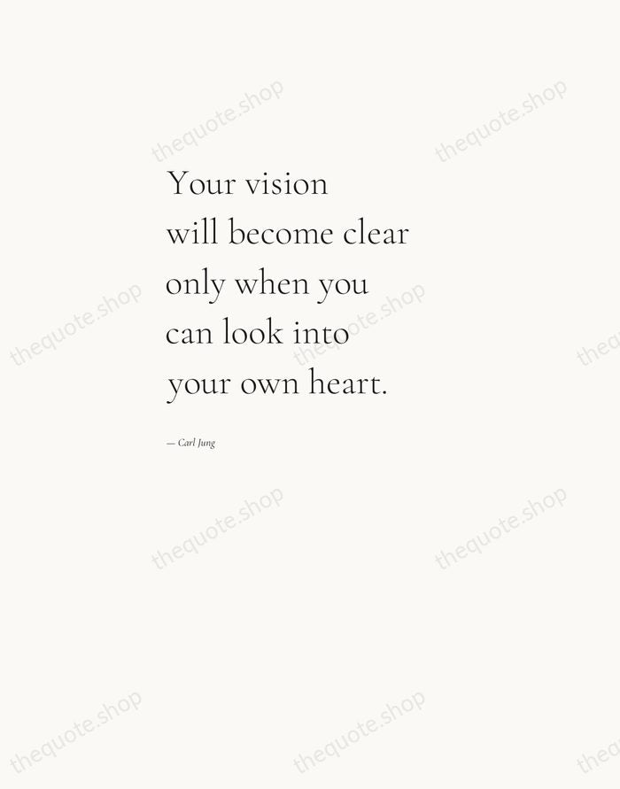 Your vision will become clear only when you can look into your… — Carl Jung — Editorial Left Serif