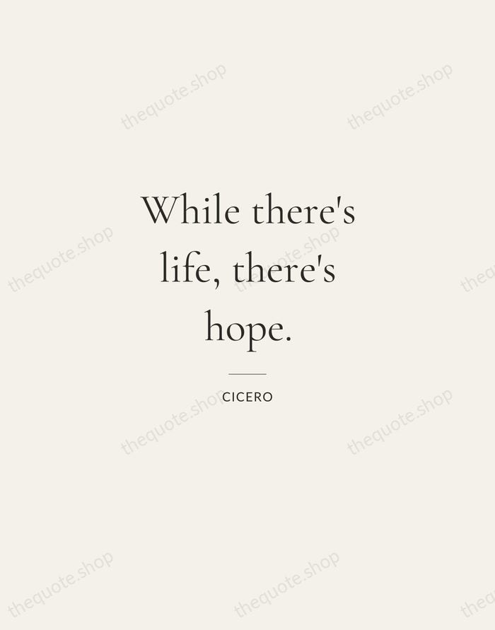 While there's life, there's hope. — Cicero — Gallery Rule