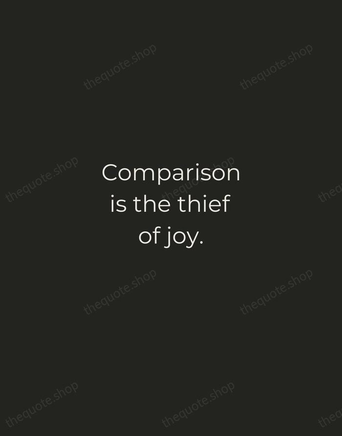 Comparison is the thief of joy. — Theodore Roosevelt — Tracked Caps Unsigned