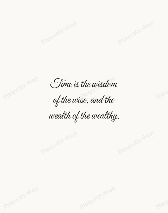 Time is the wisdom of the wise, and the wealth of the… — Charles Dickens — Script Whisper