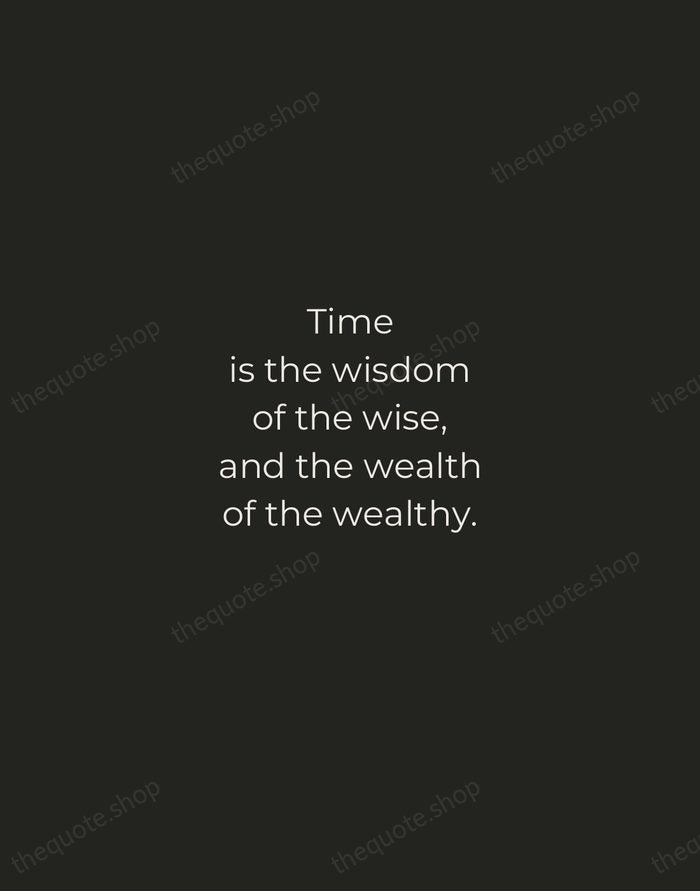 Time is the wisdom of the wise, and the wealth of the… — Charles Dickens — Tracked Caps Unsigned