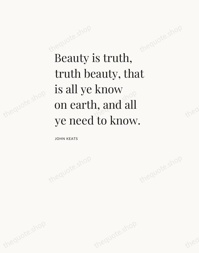 Beauty is truth, truth beauty, that is all ye know on earth… — John Keats — Asymmetric Left