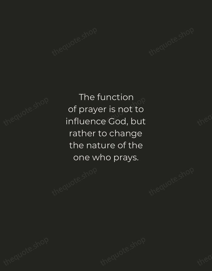 The function of prayer is not to influence God, but rather to… — Soren Kierkegaard — Tracked Caps Unsigned