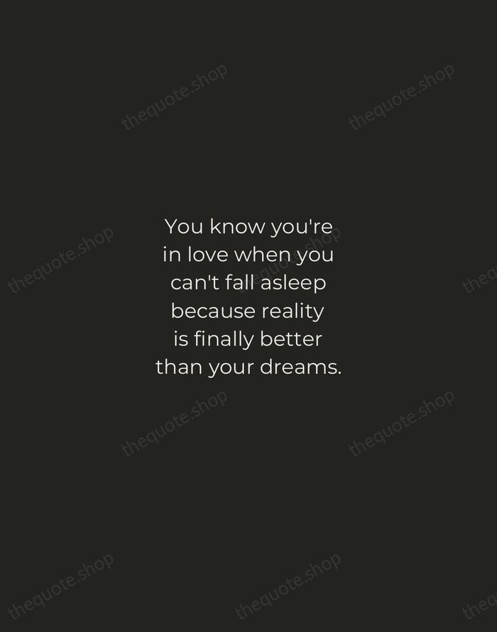 You know you're in love when you can't fall asleep because reality… — Dr. Seuss — Tracked Caps Unsigned