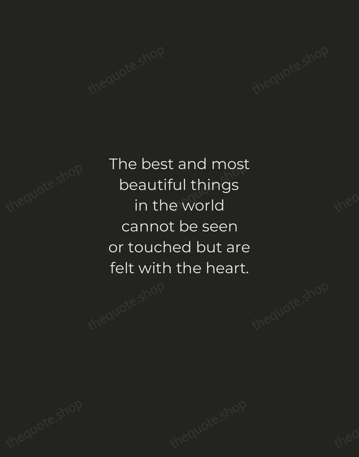 The best and most beautiful things in the world cannot be seen… — Helen Keller — Tracked Caps Unsigned