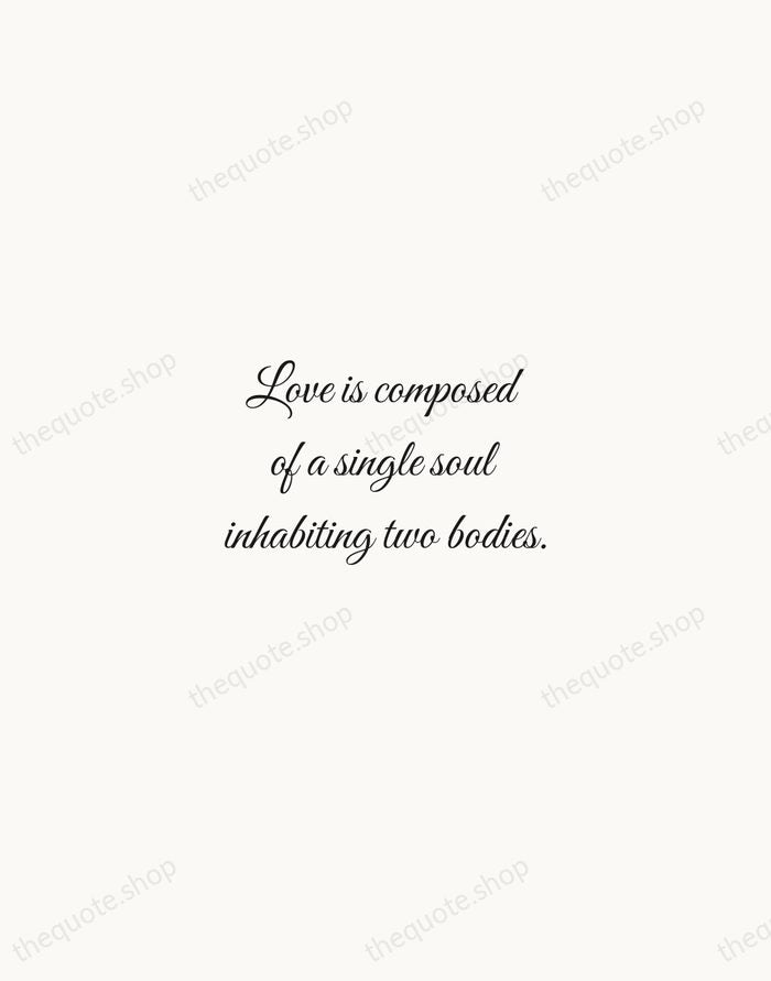 Love is composed of a single soul inhabiting two bodies. — Aristotle — Script Whisper