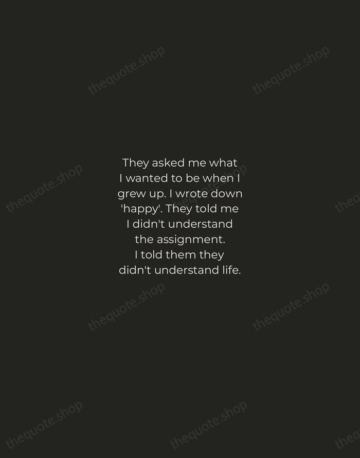 They asked me what I wanted to be when I grew up… — John Lennon — Tracked Caps Unsigned