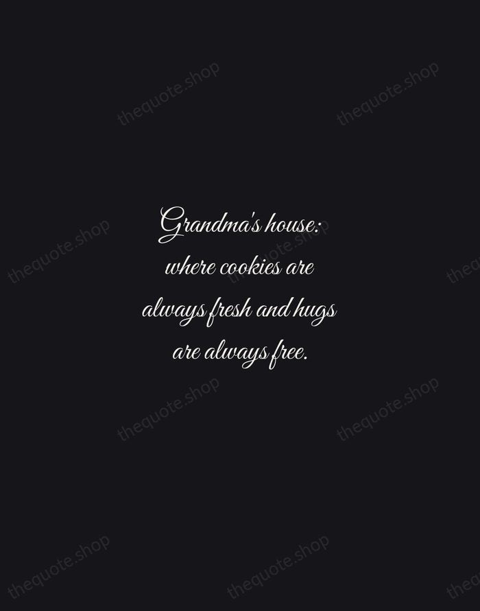 Grandma's house: where cookies are always fresh and hugs are always free. — Traditional Saying — Night Script