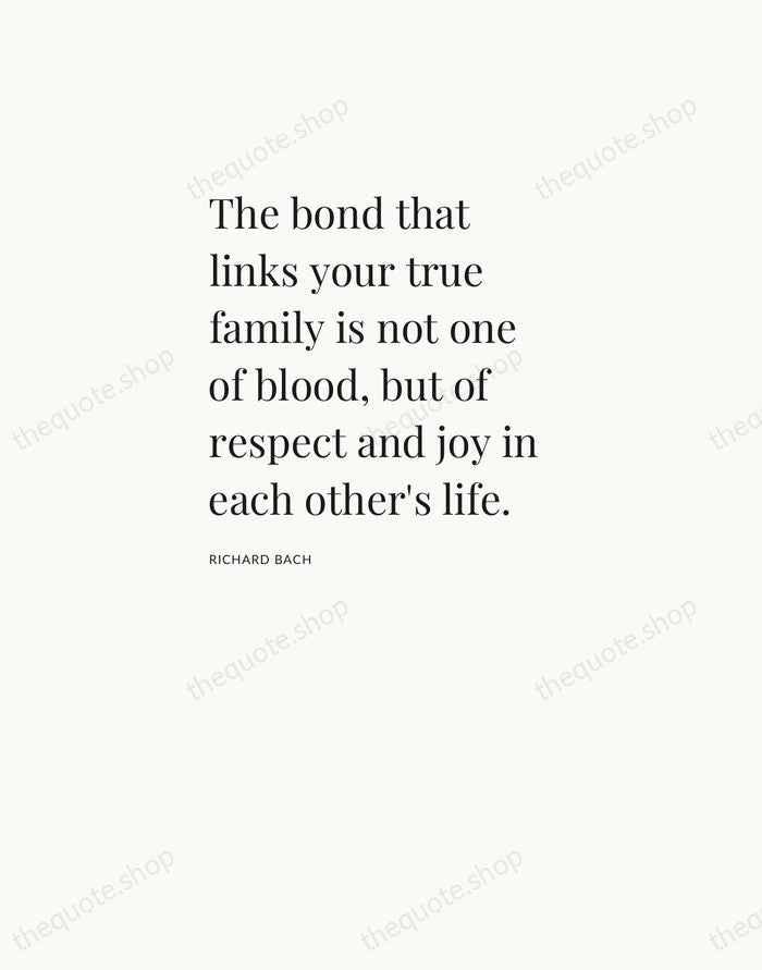 The bond that links your true family is not one of blood… — Richard Bach — Asymmetric Left