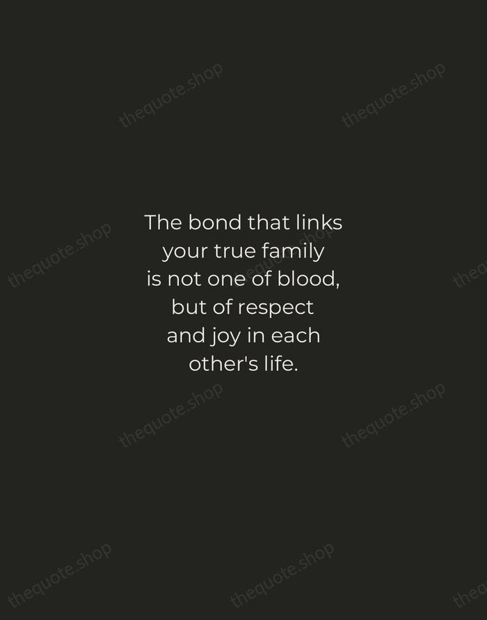 The bond that links your true family is not one of blood… — Richard Bach — Tracked Caps Unsigned