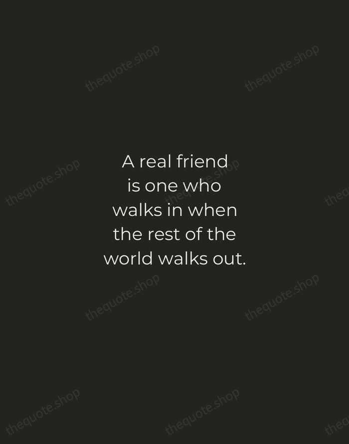 A real friend is one who walks in when the rest of… — Walter Winchell — Tracked Caps Unsigned