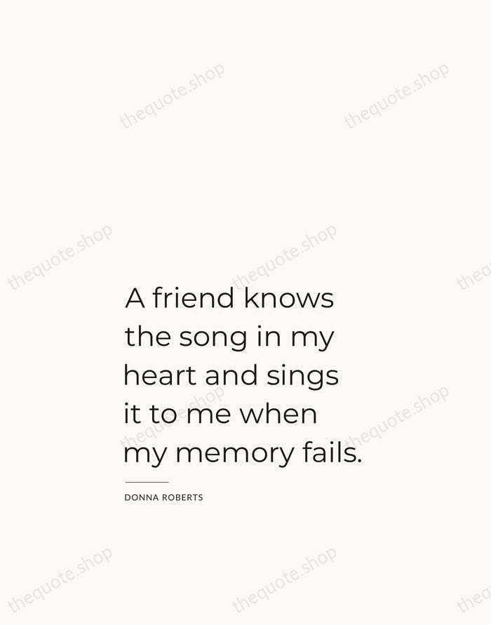 A friend knows the song in my heart and sings it to… — Donna Roberts — Studio Left