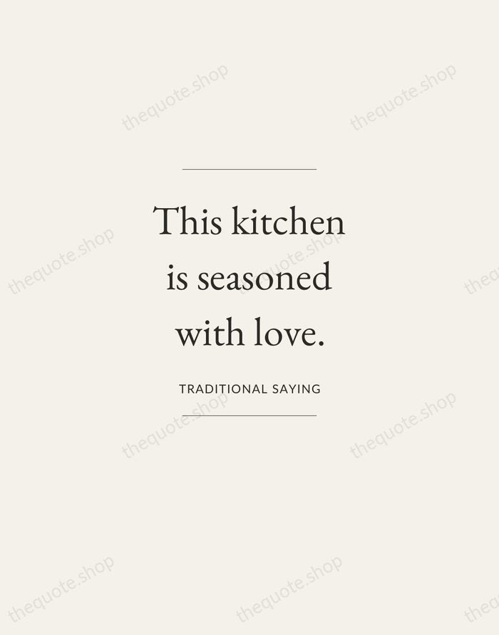 This kitchen is seasoned with love. — Traditional Saying — Gallery Frame
