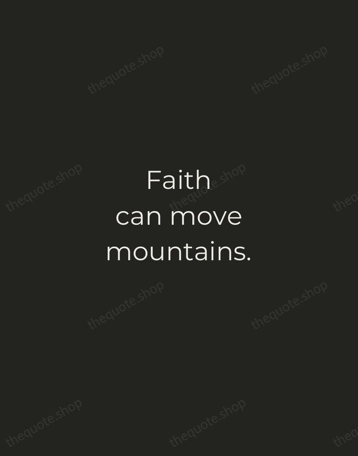 Faith can move mountains. — Bible — Tracked Caps Unsigned