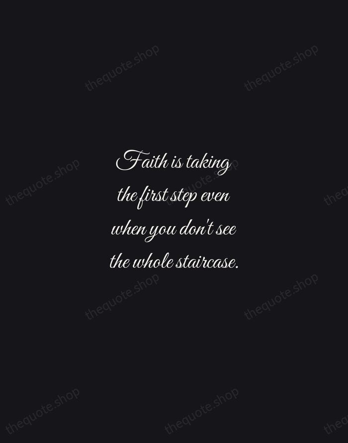 Faith is taking the first step even when you don't see the… — Martin Luther King Jr. — Night Script