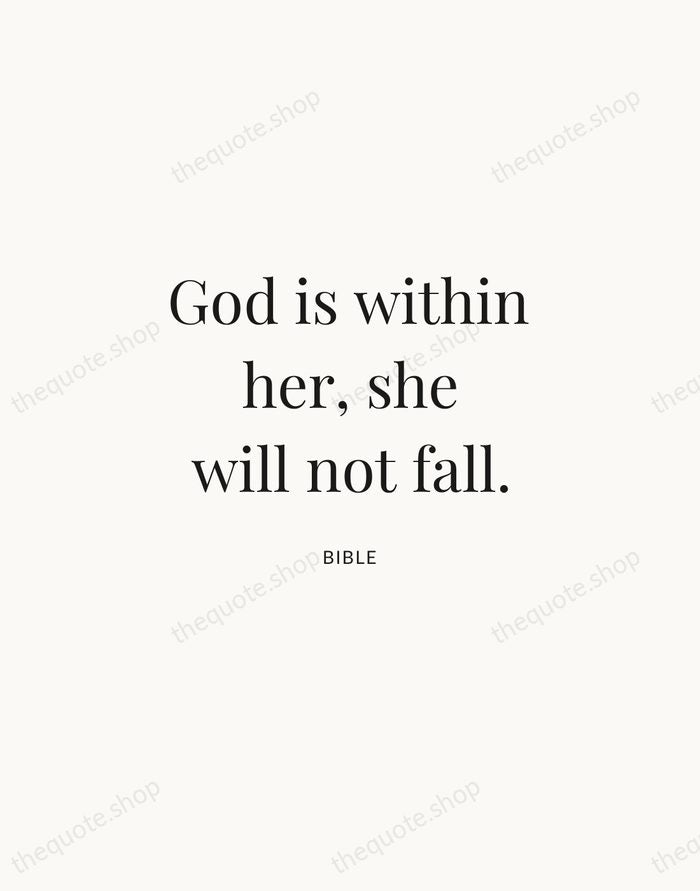 God is within her, she will not fall. — Bible | Printable Wall Art — Atelier Serif