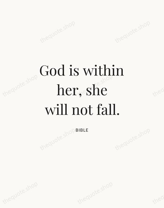 God is within her, she will not fall. — Bible | Printable Wall Art — Atelier Serif