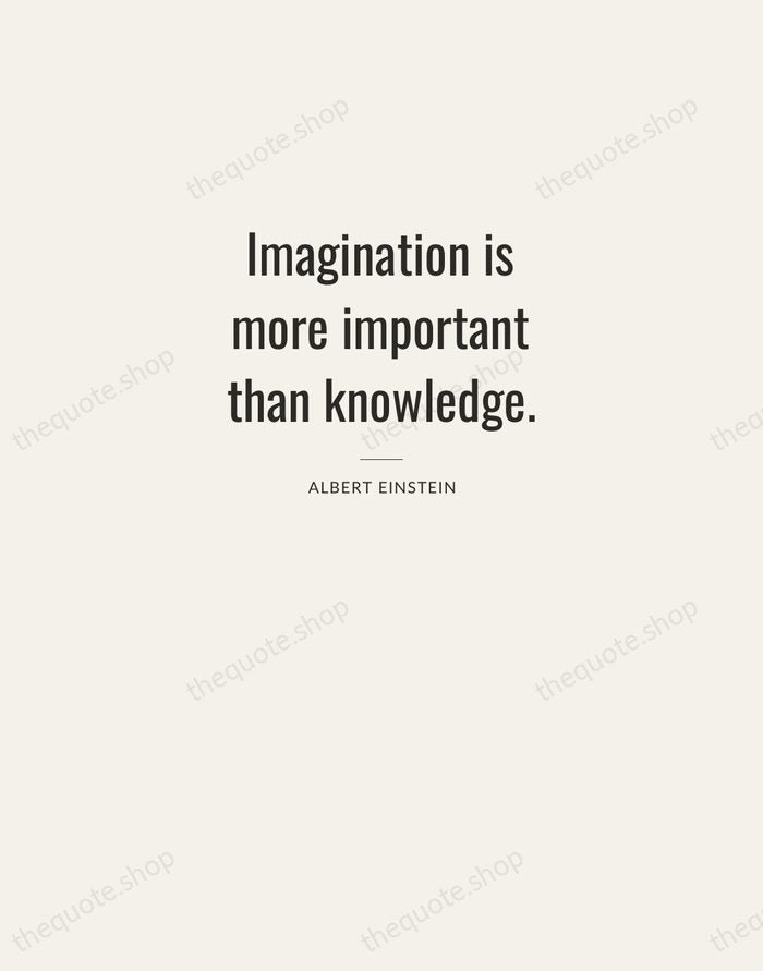 Imagination is more important than knowledge. — Albert Einstein — Letterpress Caps