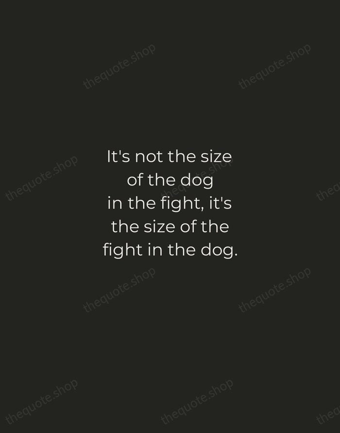 It's not the size of the dog in the fight, it's the… — Mark Twain — Tracked Caps Unsigned