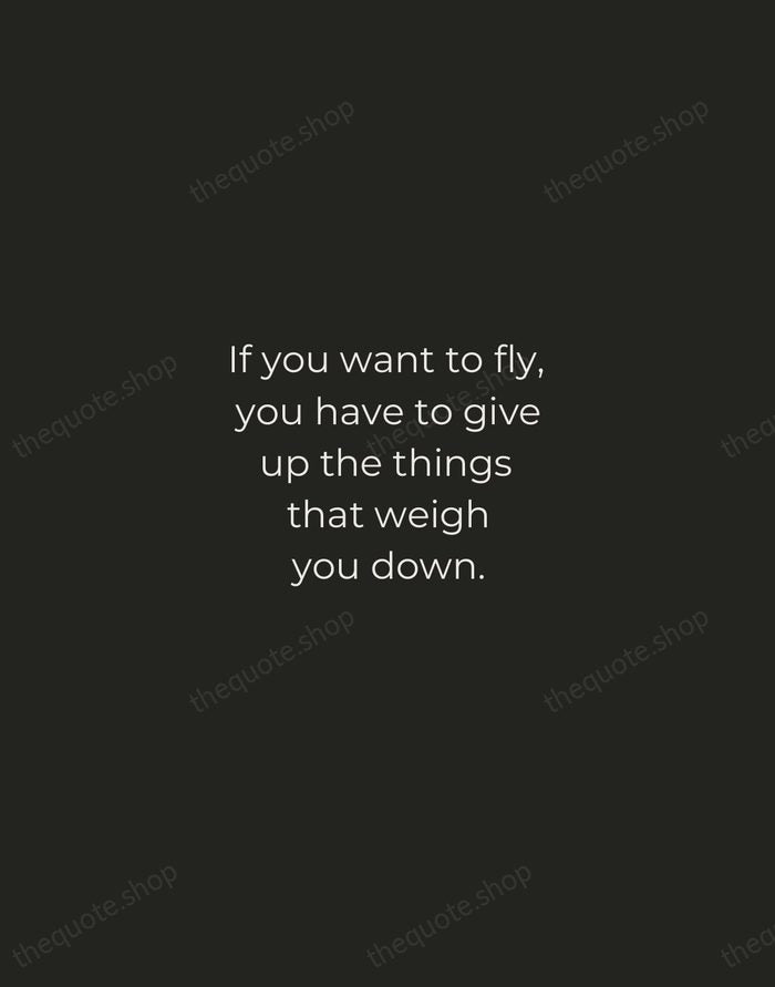 If you want to fly, you have to give up the things… — Toni Morrison — Tracked Caps Unsigned
