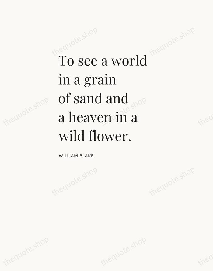 To see a world in a grain of sand and a heaven… — William Blake — Asymmetric Left