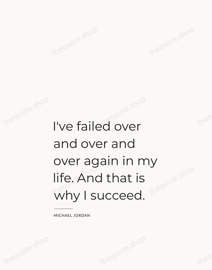 I've failed over and over and over again in my life. And… — Michael Jordan — Studio Left