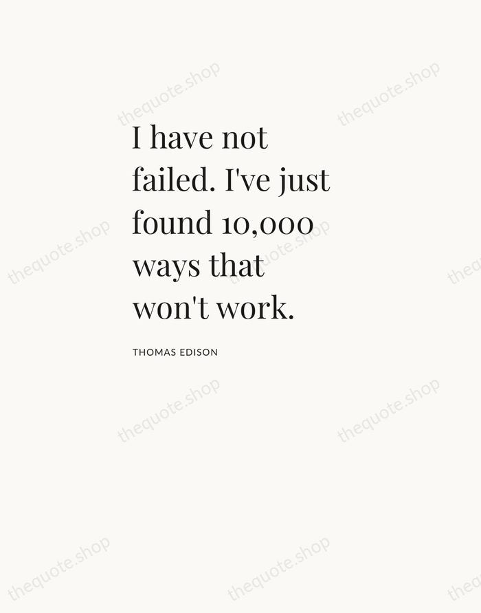 I have not failed. I've just found 10,000 ways that won't work. — Thomas Edison — Asymmetric Left