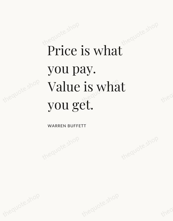 Price is what you pay. Value is what you get. — Warren Buffett — Asymmetric Left