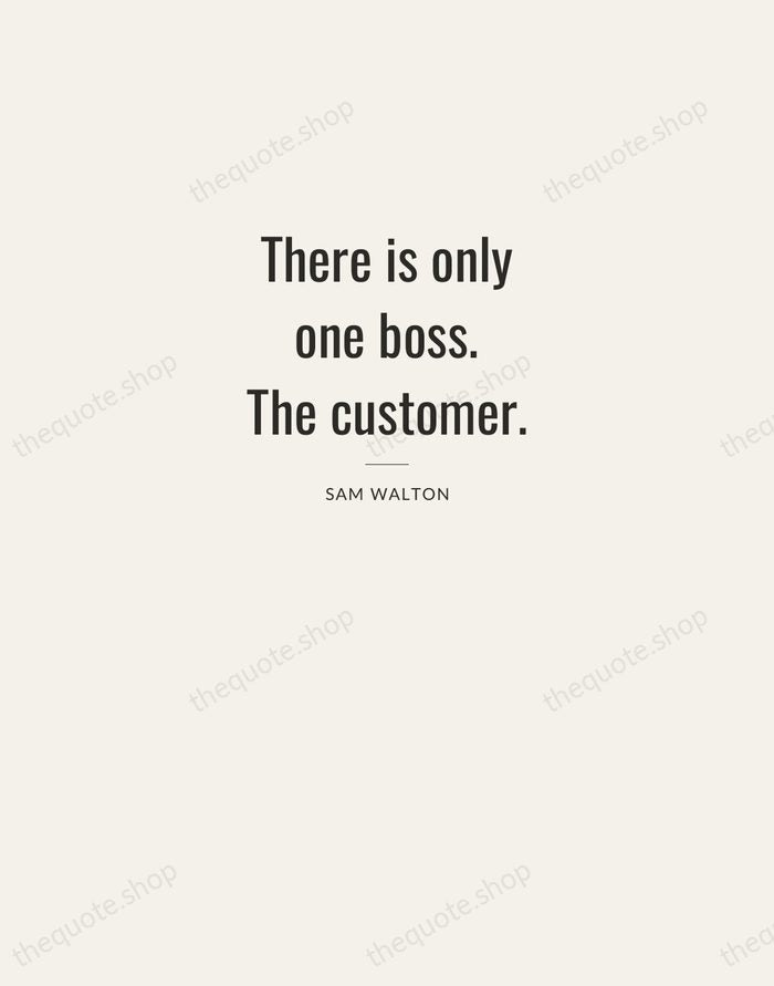 There is only one boss. The customer. — Sam Walton — Letterpress Caps