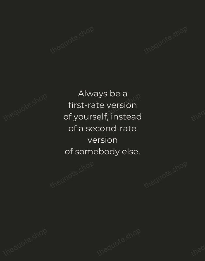 Always be a first-rate version of yourself, instead of a second-rate version… — Judy Garland — Tracked Caps Unsigned
