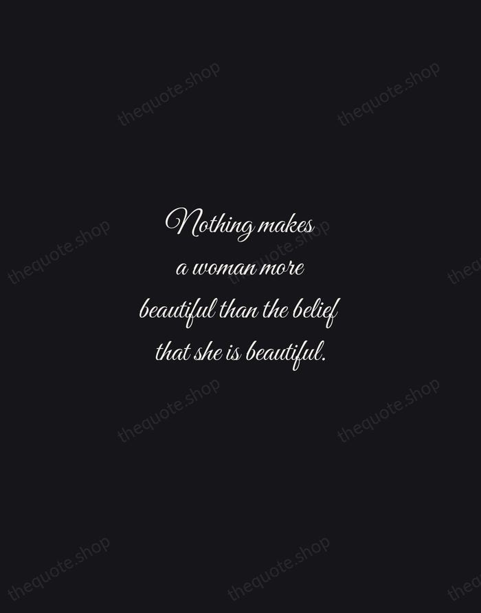 Nothing makes a woman more beautiful than the belief that she is… — Sophia Loren — Night Script