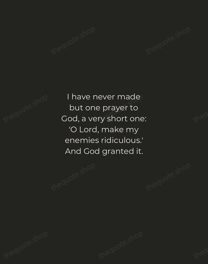 I have never made but one prayer to God, a very short… — Voltaire — Tracked Caps Unsigned